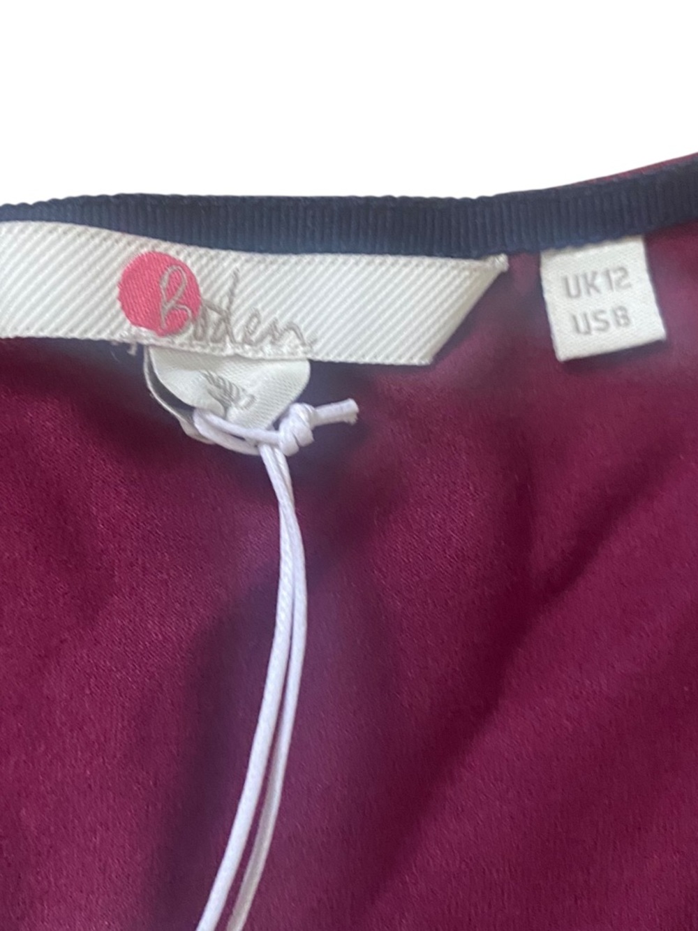 Boden Women’s Burgundy Wrap-Style Long Sleeve Top Size 8 - Picture 10 of 12